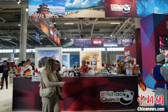  3月5日，2024年柏林國際旅游交易會(ITB)在柏林會展中心拉開帷幕。以“你好！中國”為主題的中國展區(qū)當(dāng)日亮相展會。中新社記者 馬秀秀 攝