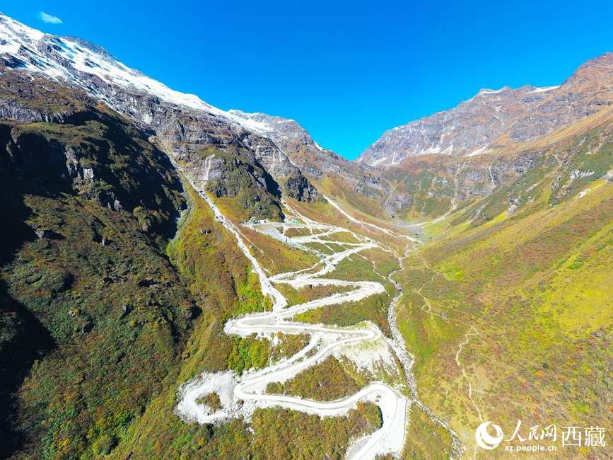 圖為西藏林芝市墨脫縣境內(nèi)，植被隨山體升高而變化。