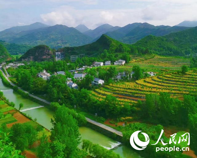 陜西商洛漫川關(guān)鎮(zhèn)民宿群。人民網(wǎng) 王麗攝