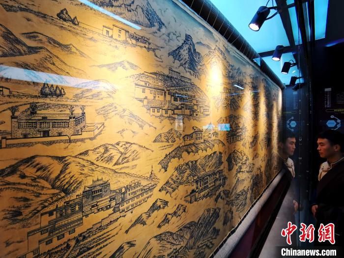 圖為歷代藏醫(yī)藥學教育機構展示?！?zhí)砀?攝