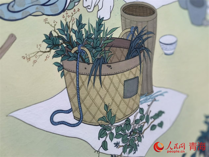 唐卡繪畫(huà)作品。人民網(wǎng) 馬可欣攝